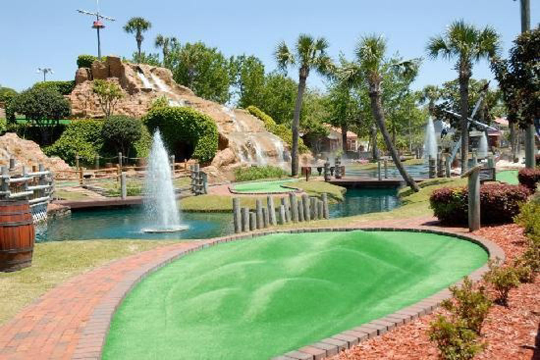 Begin your themed adventure at our seaside village and depart along the shores of the tidal lagoon. Pirate's Island Adventure Golf Panama City Beach Hotels, Condos