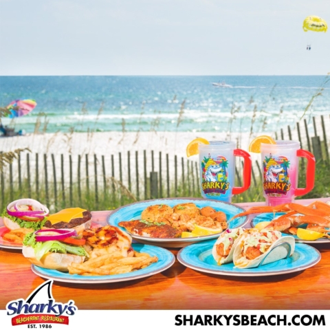 Sharky's Beachfront Restaurant in Panama City Beach, Florida