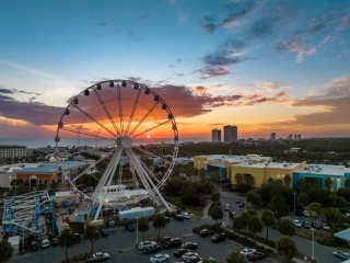 PCB Wheel at sunset in panama city beach