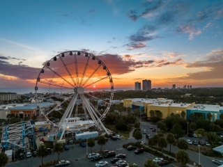 PCB Wheel at sunset in panama city beach