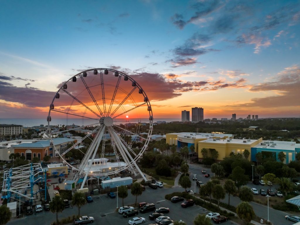 PCB Wheel in Panama City Beach PCB Wheel at sunset in panama city beach