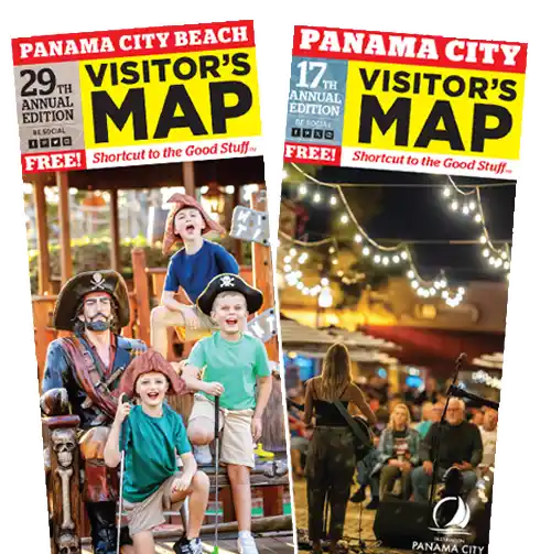 The 2023 Panama City Beach and Panama City Visitors Map Covers