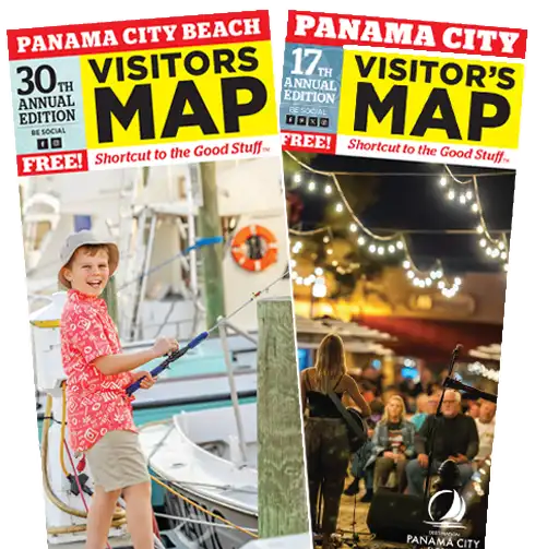 2024 Visitor's Map Covers for Panama City and Panama City Beach