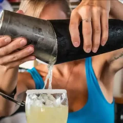 Cocktails at Schooner's Last Local Beach Club in Panama City Beach